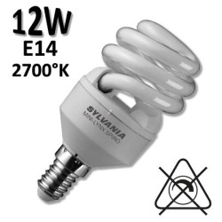 Ampoule spirale 12W E14 230V - Sylvania 0035208