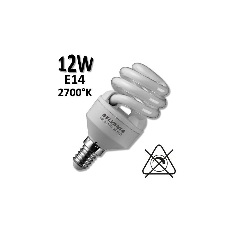 Ampoule spirale 12W E14 230V - Sylvania 0035208