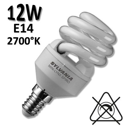 Ampoule spirale 12W E14 230V - Sylvania 0035208