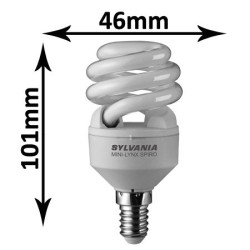 Ampoule spirale 12W E14 230V - Sylvania 0035208