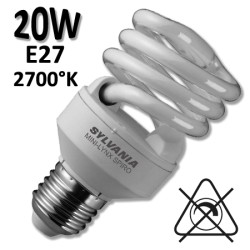 Ampoule spirale 20W E27 230V - Sylvania 0035222