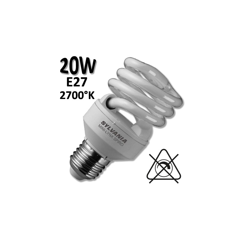 Ampoule spirale 20W E27 230V - Sylvania 0035222