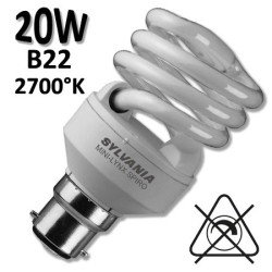 Ampoule spirale 20W B22 230V - Sylvania 0035205