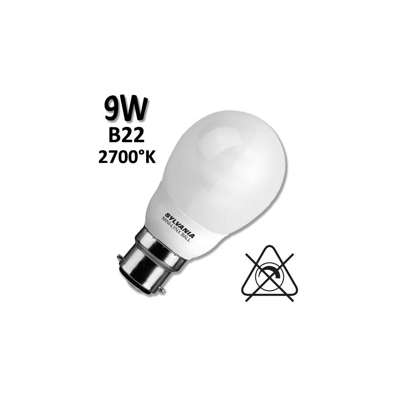 Ampoule SYLVANIA MiniLynx spherique 9W B22 0035402