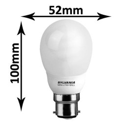 Ampoule SYLVANIA MiniLynx spherique 9W B22 0035402