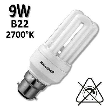 SYLVANIA Mini-Lynx Fast-Start 9W B22 827 0035022