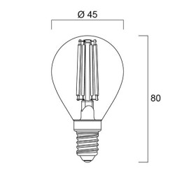 Ampoule LED VINTAGE sphérique claire SYLVANIA 4,5W E14 ou E27 230V