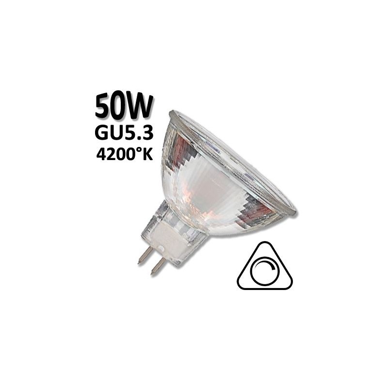 Ampoule 50W GU5.3 12V 4200K - Lampe 50W MR16