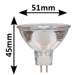 Ampoule 50W GU5.3 12V 4200K - Lampe 50W MR16