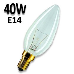 Ampoule flamme 40W E14 220V - Lampe avec filament