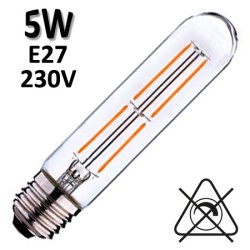 Ampoule LED tubulaire claire culot E27 - DURALAMP FLT90527