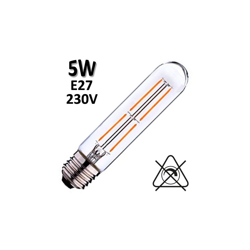 Ampoule LED tubulaire claire culot E27 - DURALAMP FLT90527