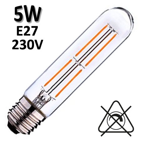 Ampoule LED tubulaire claire culot E27 - DURALAMP FLT90527