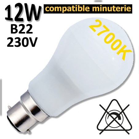 GIRARD SUDRON 160106 - Ampoule standard 12W 2700K B22 230V