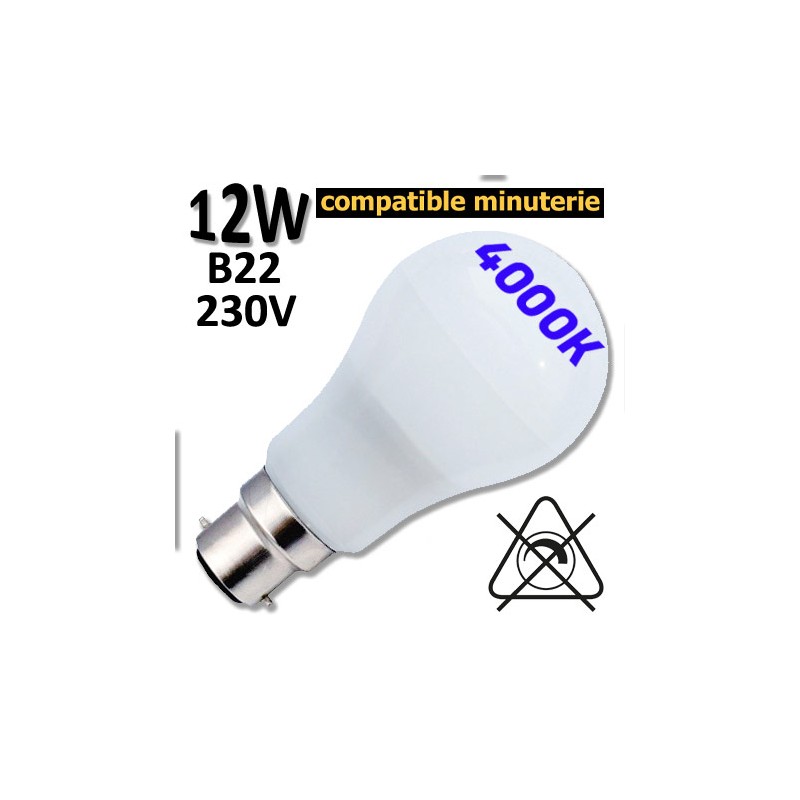 GIRARD SUDRON 160117 - Ampoule standard 12W 4000K B22 230V