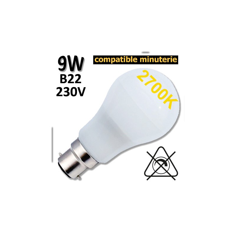 GIRARD SUDRON 160192 - Ampoule standard 9W 2700K B22 230V