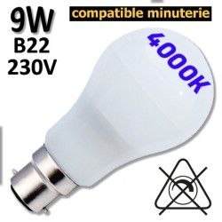GIRARD SUDRON 160198 - Ampoule standard 9W 4000K B22 230V