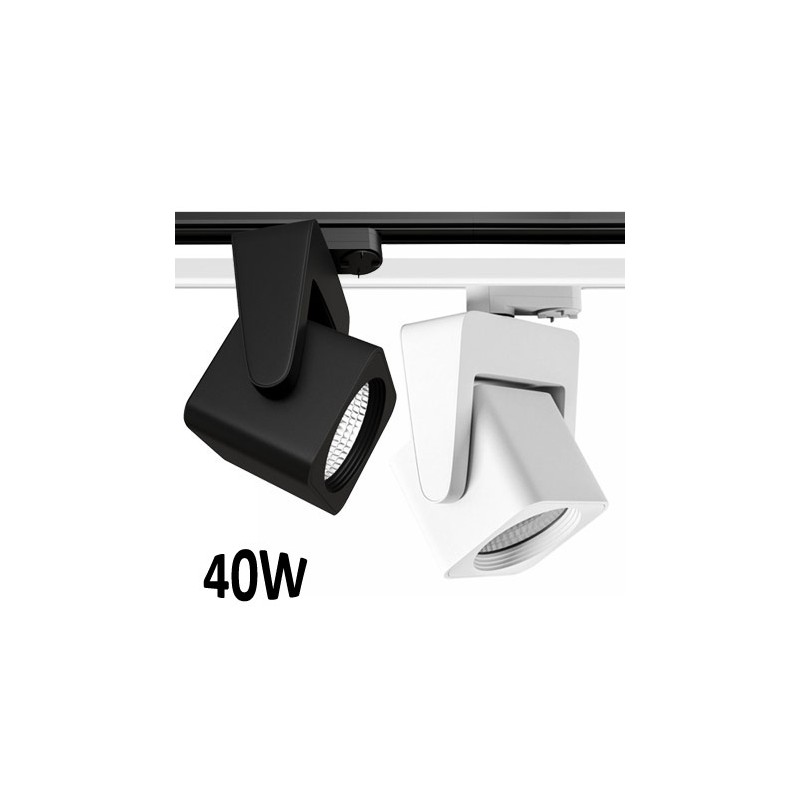 Projecteur BENEITO KOM 40W LED noir ou blanc pour rail
