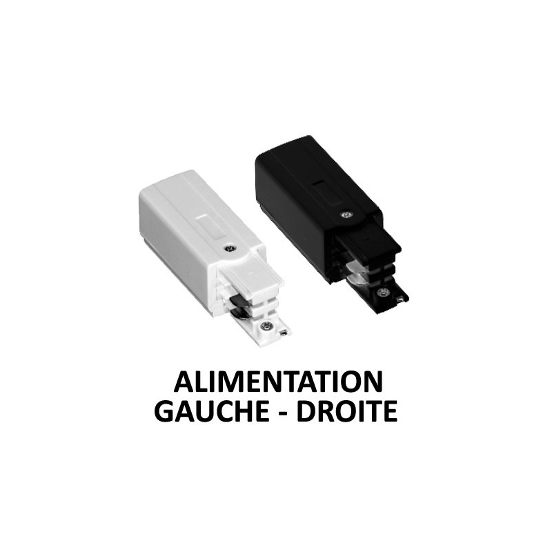 Alimentation pour rail 3 allumages blanche ou noire