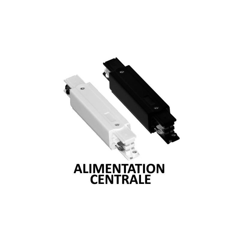 Alimentation centrale blanche ou noire pour rail 3 allumages