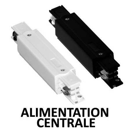 Alimentation centrale blanche ou noire pour rail 3 allumages