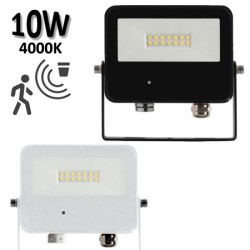 Projecteur LED 10W avec détection BENEITO SKY noir ou blanc