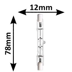 Ampoule 80W R7s 230V - Tube SYLVANIA 120W R7s