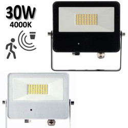 Projecteur LED 30W avec détection BENEITO SKY noir ou blanc