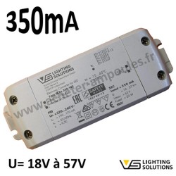 Alimentation LED 350mA VOSSLOH 186431 ECXe 350.142