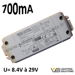 Alimentation LED 700mA VOSSLOH 186350 ECXe 700.083