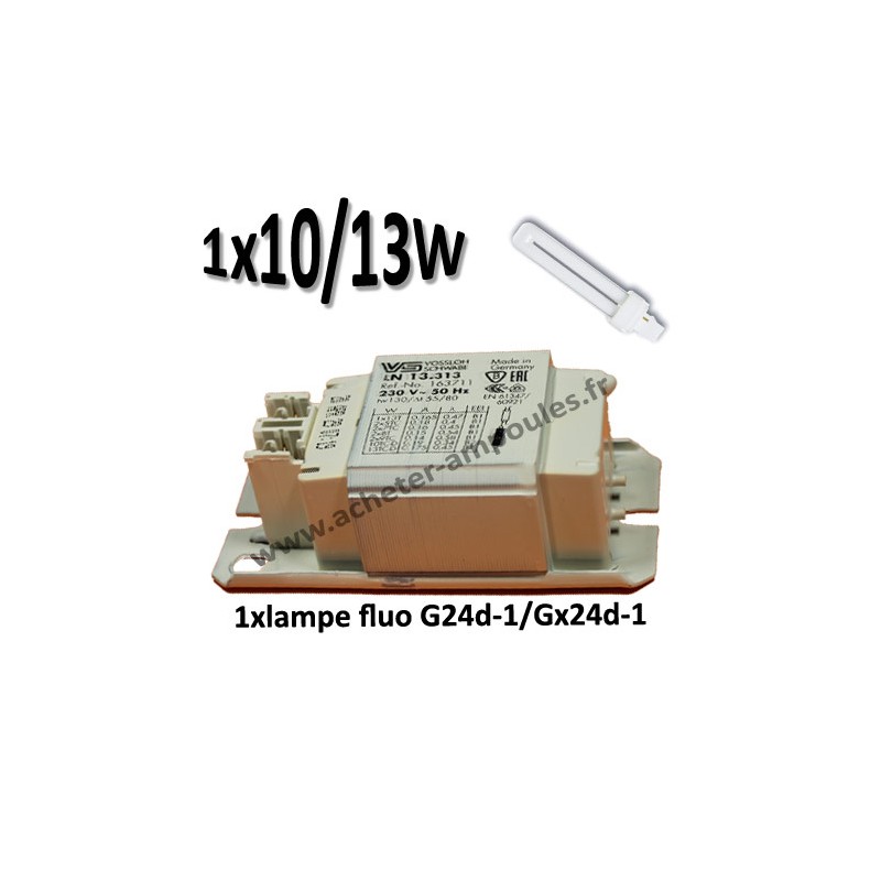 VOSSLOH LN 13.313 163711 - Ballast 1 fluocompacte 10W 13W G24d1
