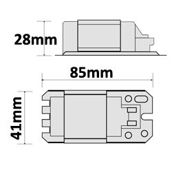 VOSSLOH LN 13.313 163711 - Ballast 1 fluocompacte 10W GR10q