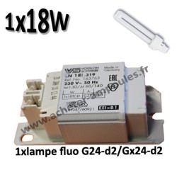VOSSLOH LN 181.319 163763 - Ballast 1 fluocompacte 18W G24d2