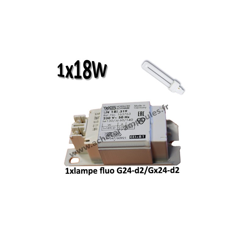 VOSSLOH LN 181.319 163763 - Ballast 1 fluocompacte 18W G24d2