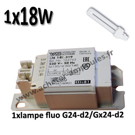 VOSSLOH LN 181.319 163763 - Ballast 1 fluocompacte 18W G24d2