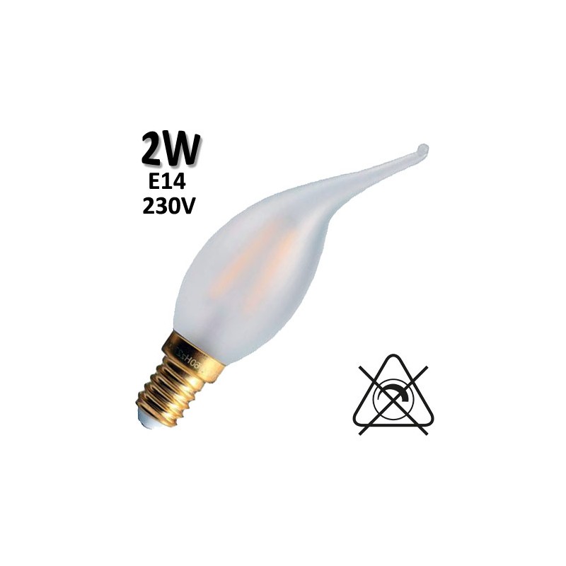 GIRARD SUDRON 713177, Flamme coup de vent dépolie LED 2W E14