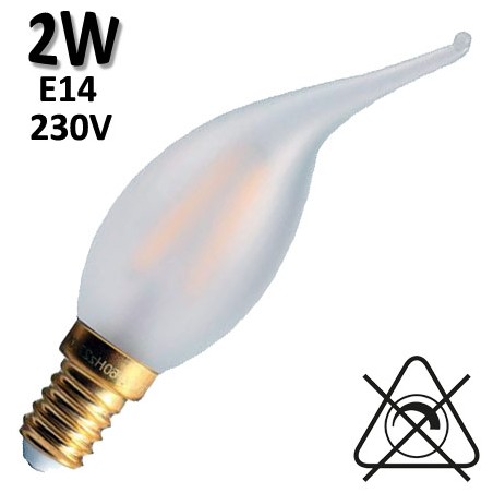 GIRARD SUDRON 713177, Flamme coup de vent dépolie LED 2W E14