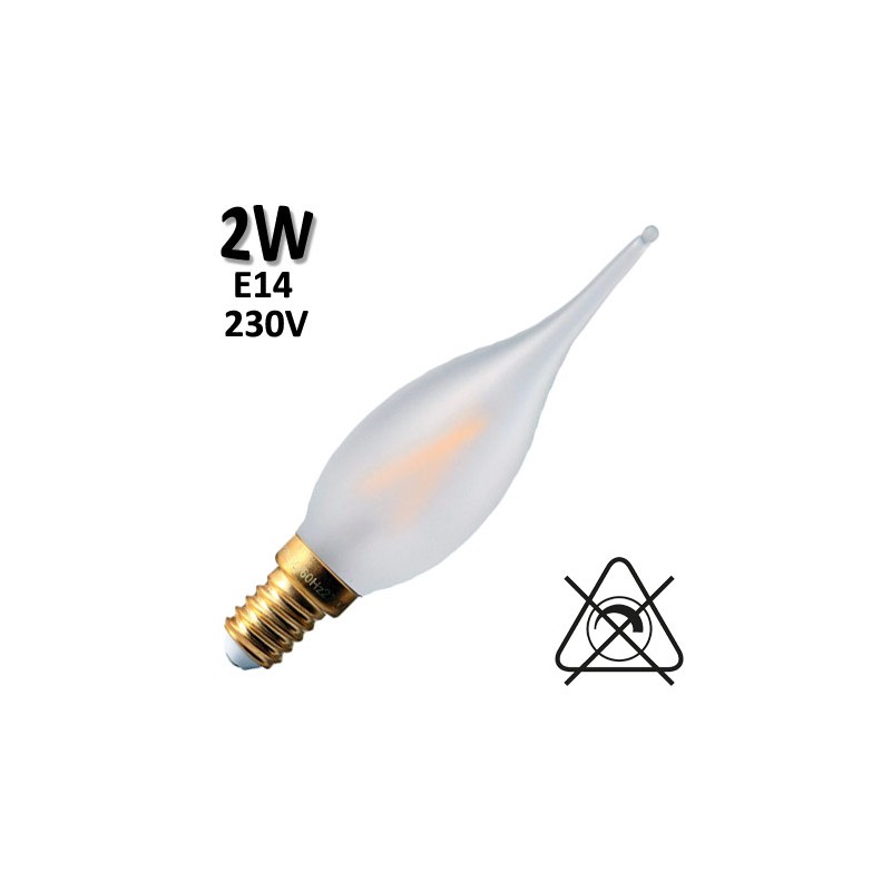 GIRARD SUDRON 713777 - Flamme grand siècle dépolie LED 2W E14