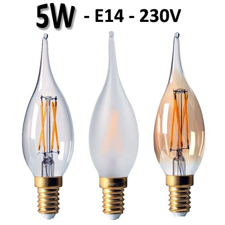 Ampoule LED flamme grand siècle 5W E14 - GIRARD SUDRON GS4