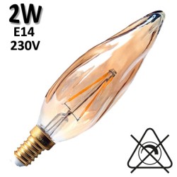 GIRARD SUDRON 713622 - Flamme torche ambrée LED 2W E14