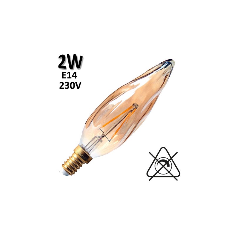 GIRARD SUDRON 713622 - Flamme torche ambrée LED 2W E14