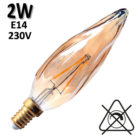 GIRARD SUDRON 713622 - Flamme torche ambrée LED 2W E14