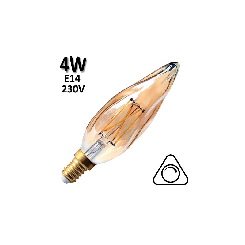GIRARD SUDRON 713628 - Flamme torche ambrée LED 4W E14