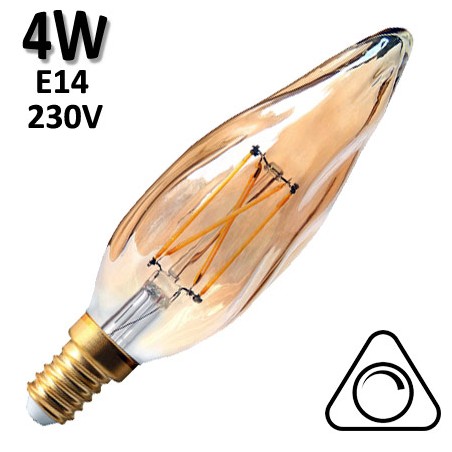 GIRARD SUDRON 713628 - Flamme torche ambrée LED 4W E14