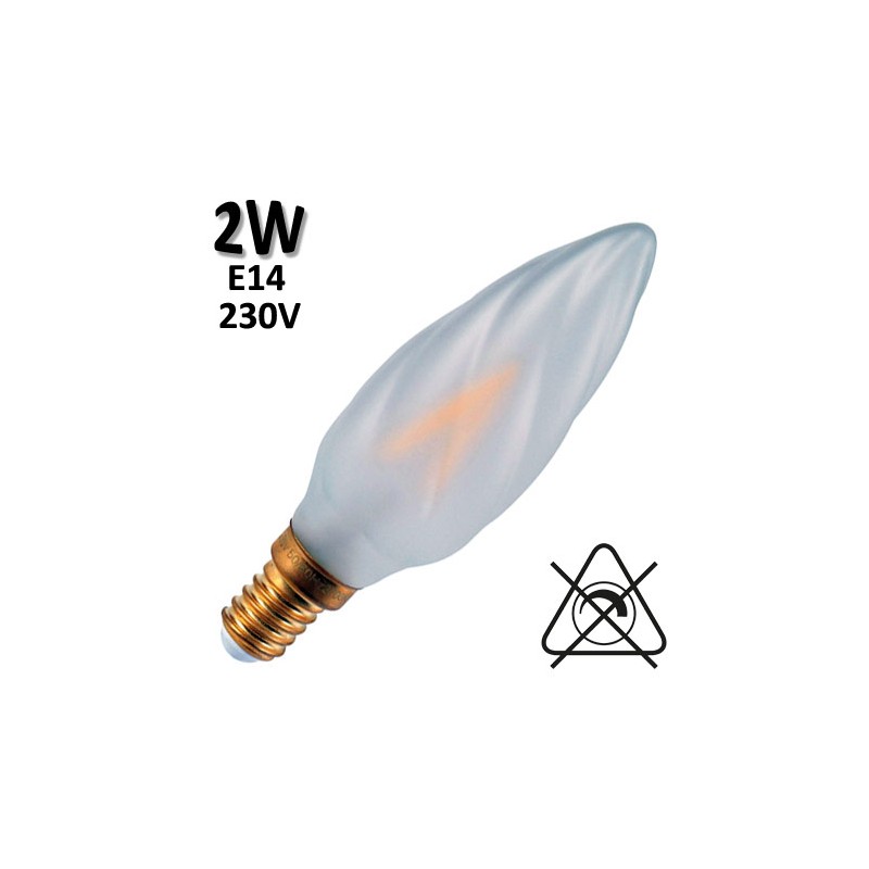 GIRARD SUDRON 713297 - Flamme torsadée dépolie LED 2W E14