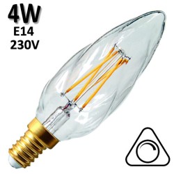 GIRARD SUDRON 713199 - Flamme torsadée claire LED 4W E14 230