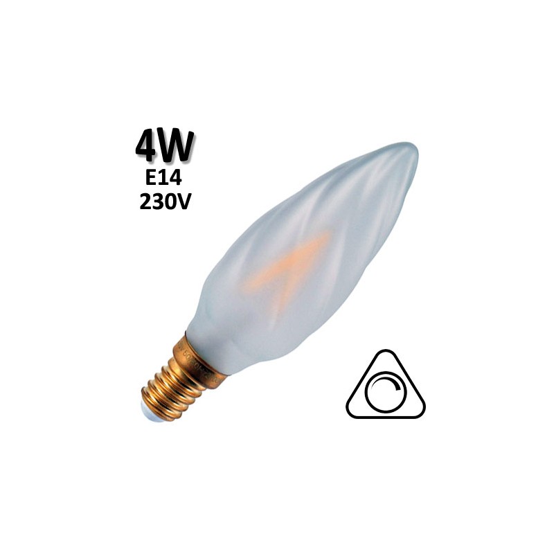 GIRARD SUDRON 713200 - Flamme torsadée dépolie LED 4W E14