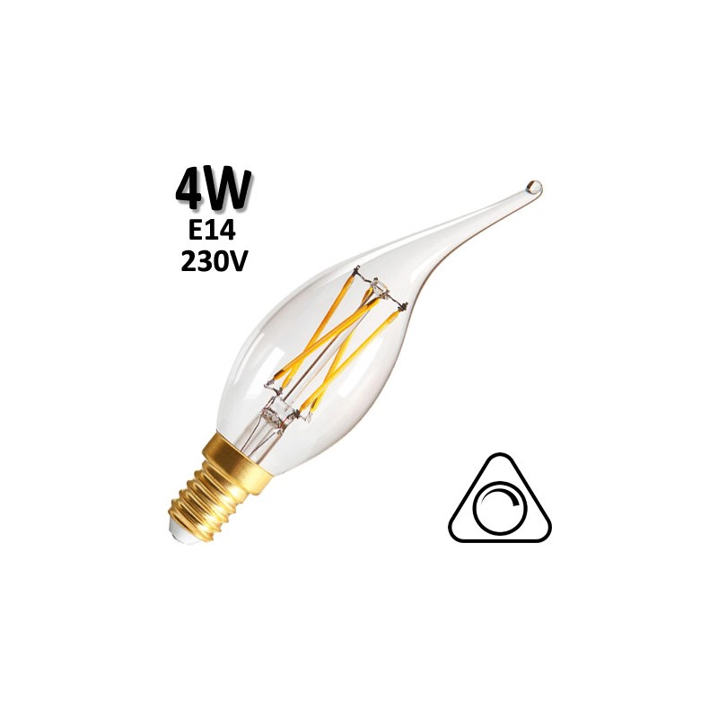 GIRARD SUDRON 713171 - Flamme coup de vent claire LED 4W E14
