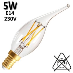 GIRARD SUDRON 713179 - Flamme coup de vent claire LED 5W E14