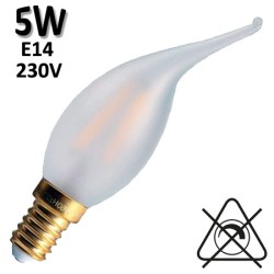 GIRARD SUDRON 713180 - Flamme coup de vent dépolie LED 5W E14